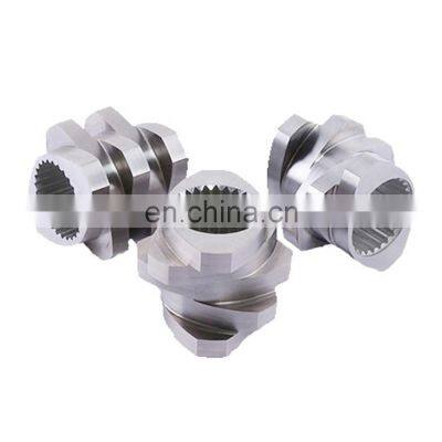 Twin Extruder Screw Spare Parts Plastic Extruder Screw And Barrel For Extrusion