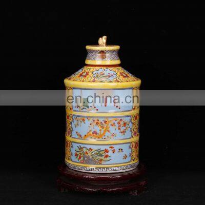 Oriental Antique Replica Qing Yongzheng Year Ceramic Porcelain Vase photo-2