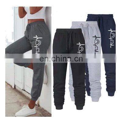 Clothing manufacturer wholesale ladies plus size casual sports jogger pants S-5XL