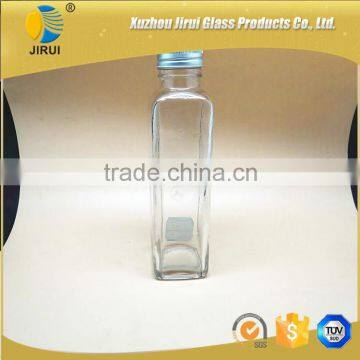 350ml square Shape Clear Glass Drinking Bottle