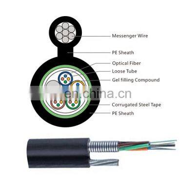 Factory Wholesale High Quality 12 24 48 Core Outdoor Single-mode Selfsuporting Aerial Fiber Optic Cable GYTC8S