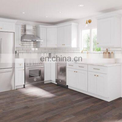 CBMMART China Custom American Luxury Modern RTA Modular Solid Wood Kitchen Cabinet