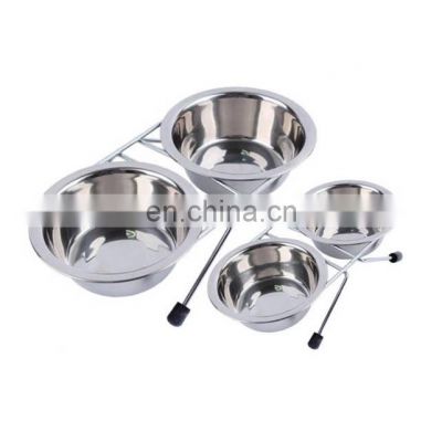 Stainless Steel Anti Slip Stand Double Heavy Duty Dog Food Bowl