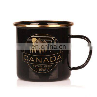 350ml 500ml colorful personalized customized classic guaranteed quality enamel camping mug for promotion