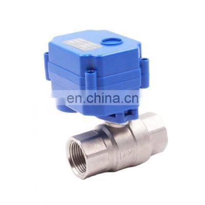 TF 24v 12v 2 way DN15 DN20 DN25 normally open mini electric actuator water control valve motorized ball valve for water meter