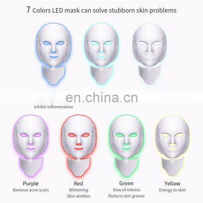 Facial Skin Beauty Therapy 7 Colors Led Photon Mask Wireless Portable Led Facial Mask for Home Use photo-4