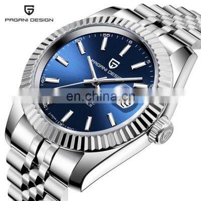 PAGANI DESIGN 1645 High Quality Gold Wrist Watch Stainless Steel Automatic Luxury Men Watch Numeric photo-2