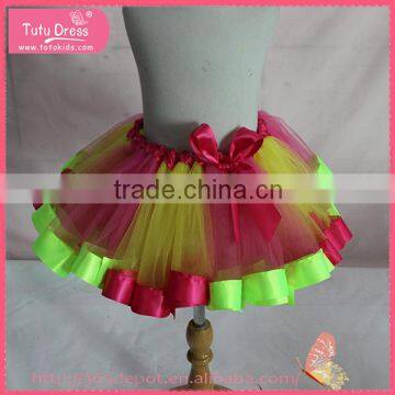 Brown tutu skirt,young girl skirt, preppy rainbow chiffon girl skirt