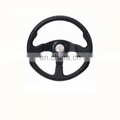 Black PVC SUEDE CUSTOM LOGO LASER STEERING WHEEL