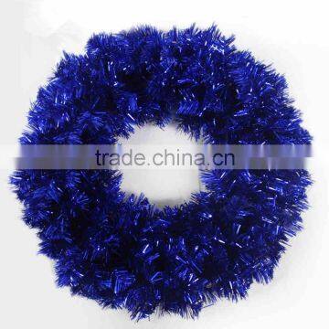 Glittering decorative purple christmas wreath for party