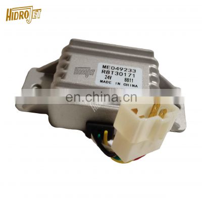 HIDROJET excavator relay R8T30171 24V SK220 relay ME049233 for sale