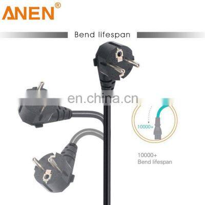 Anen Ac Extension Euro Standard Waterproof Right Angle Plug Iec C13 Eu Power Cord Plug photo-2