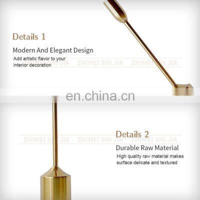 Gold Unique House Luxury Fancy Iron Tall Long Stem Modern Nordic Metal Candle Holder photo-3