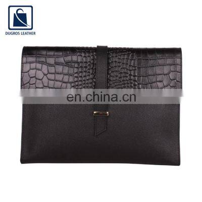 Eye Catching Deisgn Stylish Loop Closure Type Unisex Genuine Leather Laptop Slip photo-5