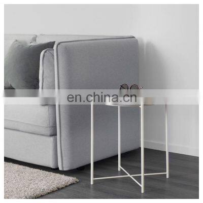 Роскошный круглый двухслойный подносный столик, металлический разборный прихожий столик для гостиной, современный photo-3