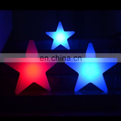 outdoor glowing  Christmas tree /Rechargeable 16 Colors PE Plastic Christmas Star Grow Holiday Lighting LED for Decoration