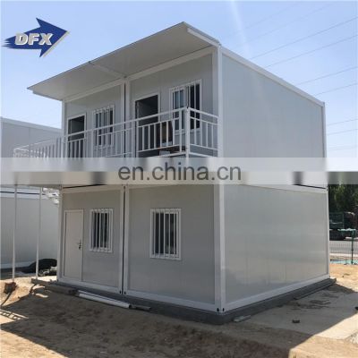 China 60sq cheap luxury ready made modern prefab flatpack tiny house  two floor container house