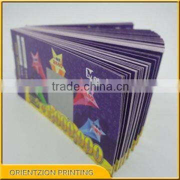 Quality Scratch Off Ticket, Lottery Scratch Card, China Printing Factory, High Technology Printing