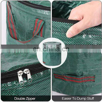 Four Handles Collapsible Design Yard Colorful Leaf Garden Bag With Zipper photo-4