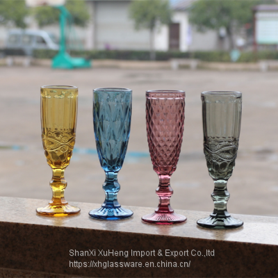 Модный и долговечный оптовый европейский ретро цветной бессвинцовый шампанский бокал-гоблет photo-2