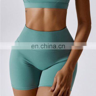 Scrunch Butt Biker Quick Dry Shorts Custom Logo Fitness Yoga V Shaped Sexy Leggings photo-3