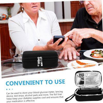 Travel Cooler Bag Insulin Cooler Pack Medicine Pouch Insulin Cooling Bag Insulin Bag Travel Cooling Case Cooler Bag Travel Cooler Bag Oxford Cloth Carry Storage Box Diabetic Bag
