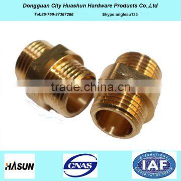 Wholesale Alibaba Double Thread Brass Pipe Nipple with Hex Head