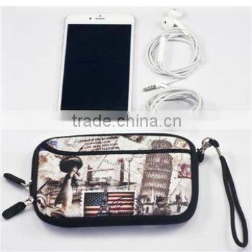 hot selling cell phone case, front pocket, neoprene material, waterproof and shockproof