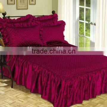 3Pcs Satin Bedspread Set photo-2