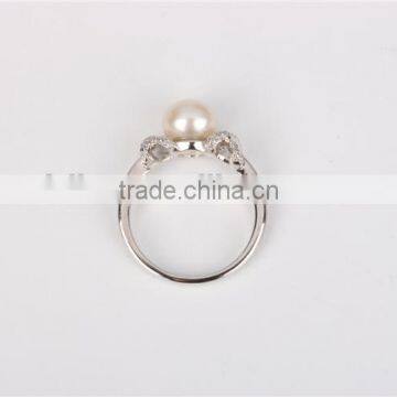 Factory Direct Sale Unique AAA Natural Sea Water Pearl Silver Ring photo-4