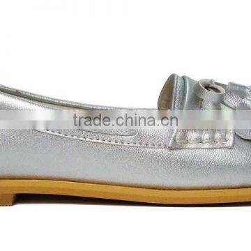 silver shoes 2015 new design pointed toe women flat shoes pumps
