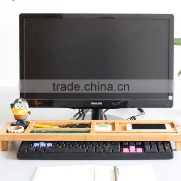 Bamboo Desktop Organizer Over the Keyboard bamboo desk tidy