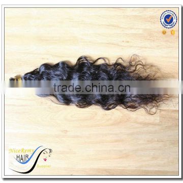 Wholesale deep wave keratin hair flat tip hair extension 100% human hair