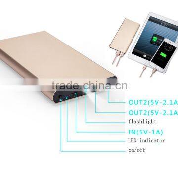 OEM logo 2 inputs 2 outputs power bank 12000mah power bank