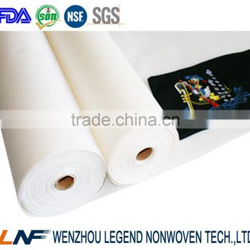 100% cotton nonwoven interlining fabric roll for embroidery backing paper