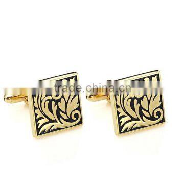 Amazing Cufflinks for Men Stainless Steel Egyptian Groove Gold