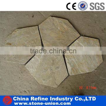 Beige slate decorated tiles
