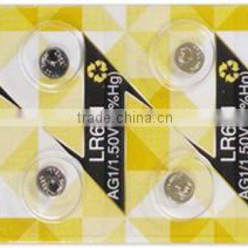 LR60/364/LR621 1.5V Alkaline Zinc Manganese button cell AG1 LR621 battery