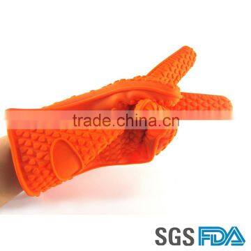 China Wholesale Custom Heat Resistant Silicone Oven Mitt photo-2