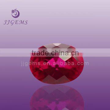 2014 Wholesal 5# oval synthetic gems red ruby price