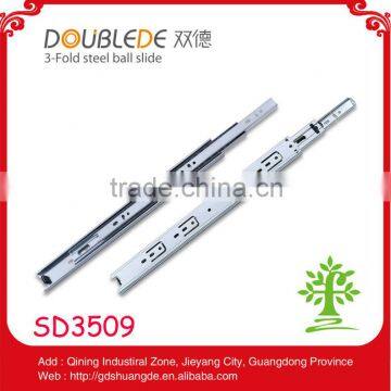 3509 hot selling triple sections bottom side mount ball bearing telescopic channel