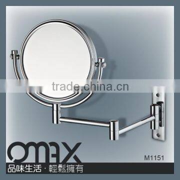 saving cost brass foldable arm double sides metal shave mirror