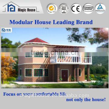 Hot sale economic low cost high quality prefab villa house with terrace