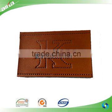 jeans custom leather label with embroidery for garment