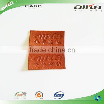 Wholesale custom brand leather label/branded leather patch/clothing brand labels