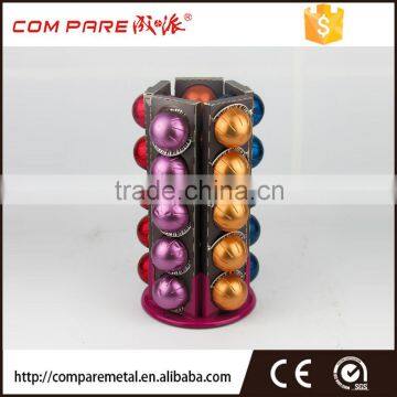 Revolving Nespresso Vertuoline plate column capsule collection holder