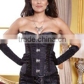 female underwear clothes steampunk jacquard sexy mature women steel boned corset