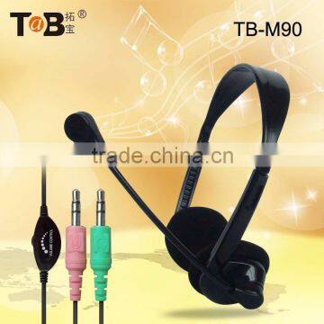 China headset computer headphone factory with detachable cord