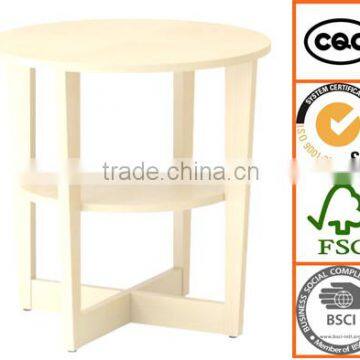 wooden double-deck dismounting round tea coffee table