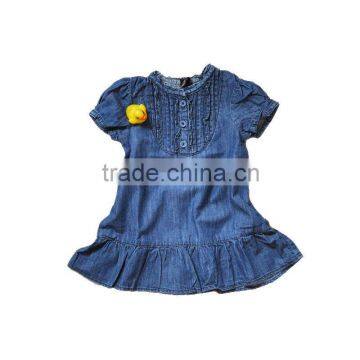 Denim fashion children party dresses